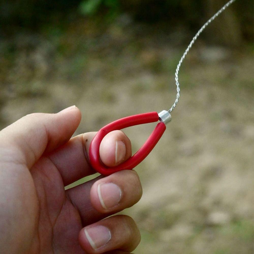 Manuelles Outdoor Camping Survival Werkzeug 4-strängige Hand-Stahldrahtsäge Notfall-Kit