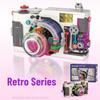 Creative Building Blocks Mechanical Purple Retro Camera Assembled Toys Brick Model Ornaments DIY Educational Toys For Adult Kids
