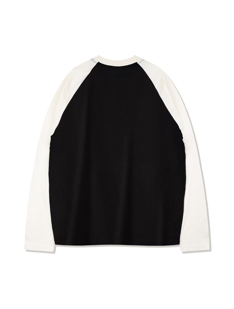 LA MAISON STUDIO Drive Puppy Raglan Long Sleeve Black(Fcg1Ts691M)