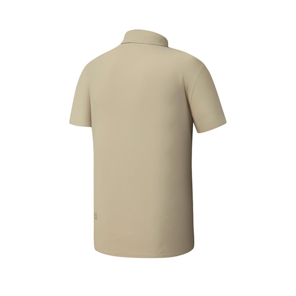 FILA Golf Series Simple Solid Color Casual Cool Touch Polo Shirt Men tops Light-Rock-Gray A11M625156FGY