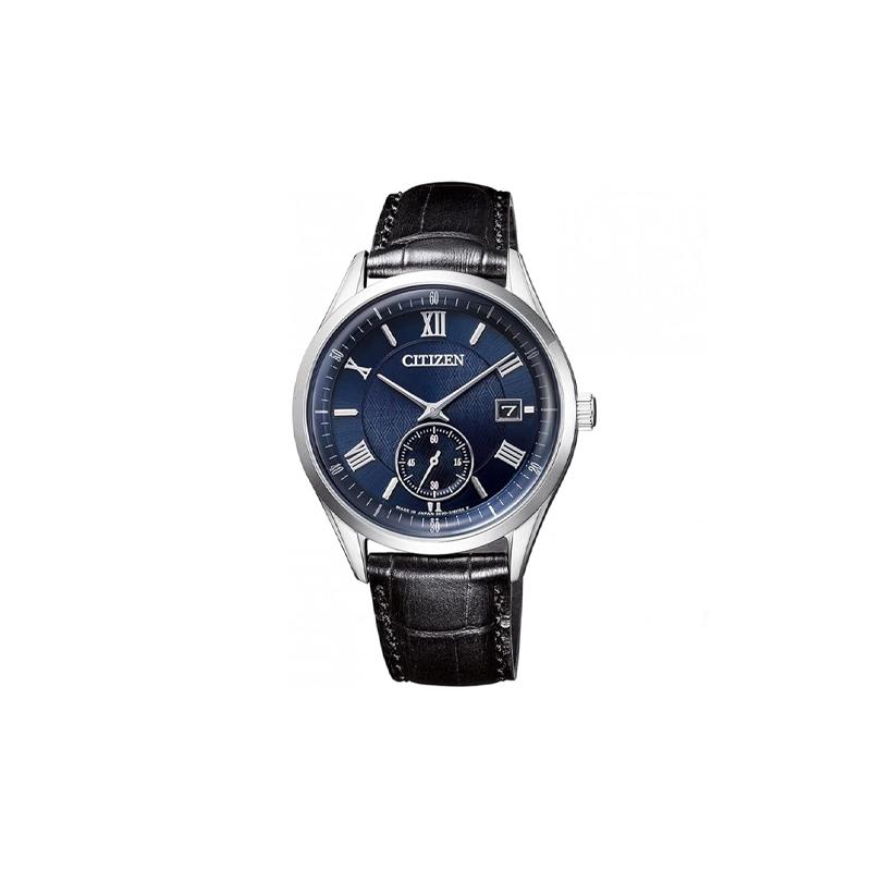 CITIZEN 100 meters waterproof casual light Quartz leather strap men s watch blue dial BV1120-15L синий