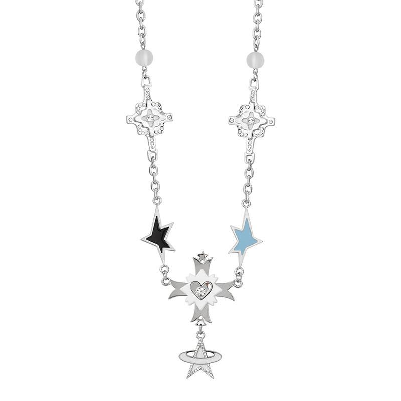 Handmade Chic Galaxy Orbit Star Pendant Necklace With Unique Heart Shape For All
