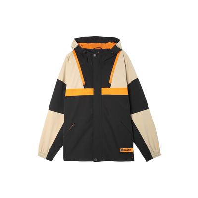 Casual Zip-Up Hooded Sports Jacket Men Jacket Black AFDS111-2