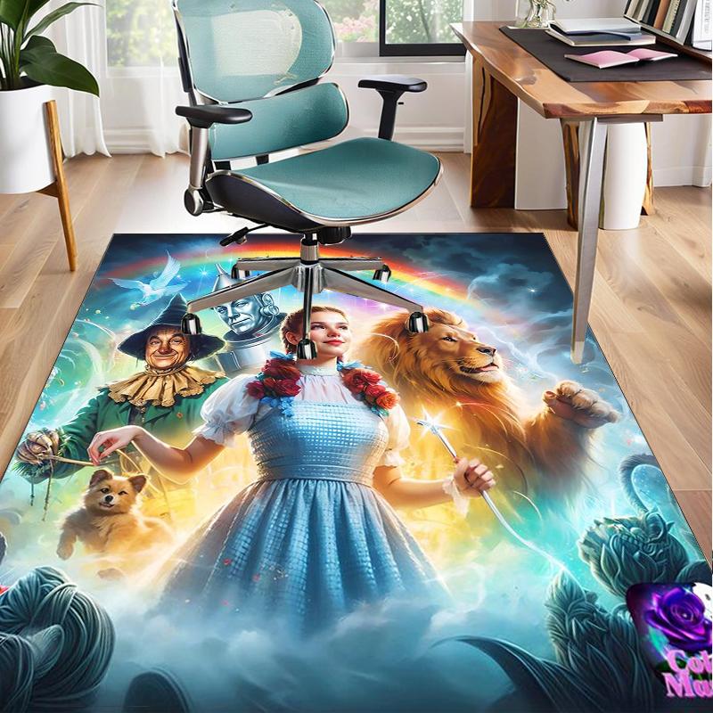 Wonderful Wizard Adventure Office Rug Chair Mat, Game Carpet, Suitable for Front Door, Bedroom, Living Room, Desk, Holiday Gift