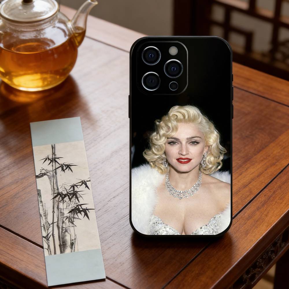 Sängerin M-Madonna Handyhülle Für iPhone 17, 16,15,14,13,12,11 Plus,Pro Max, Andere Weiche Schwarze Abdeckung