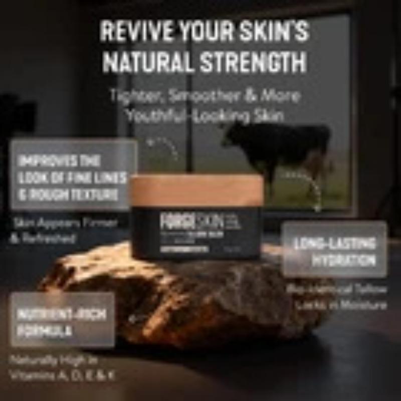 2pc Men Beef Tallow Face Balm 50ml Collagen Facial Moisturizer Daily Skin‑Care Cream