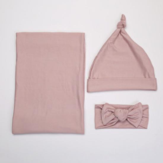 

3 шт. хлопковое детское одеяло, повязка на голову, комплект шляп, пеленание для новорожденных, спальный мешок, одеяло