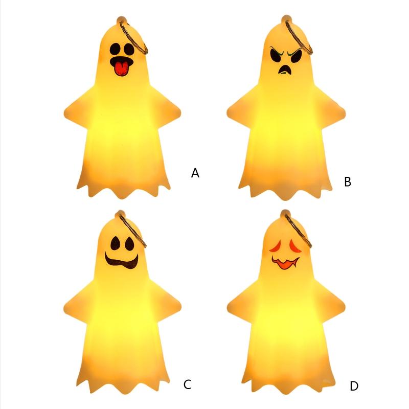 Decorative Lantern Battery Powered LED Light Indoor & Outdoor Hanging Lights Cute Ghost Shape Halloween Decorations