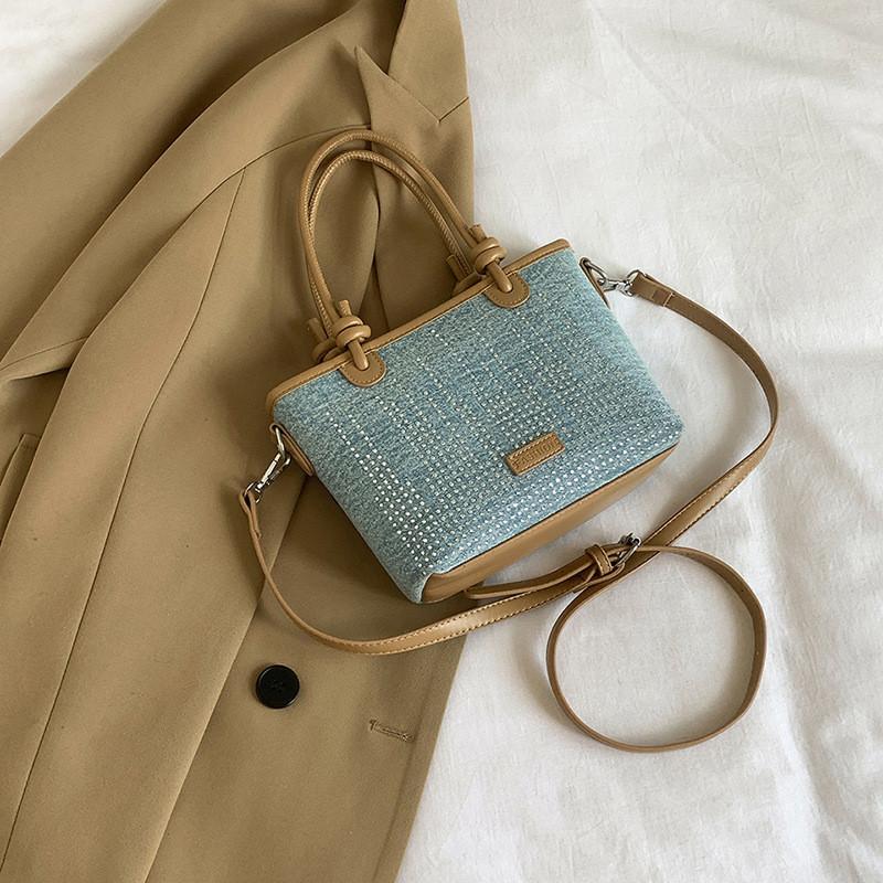 

IELGY Джинсовая сумка, универсальная модная текстурированная сумка-мессенджер. хаки