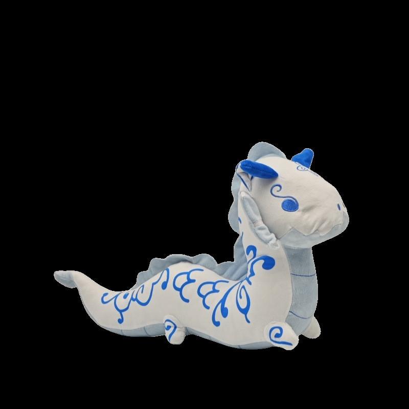 Chinesischer Drache Plüschkissen mit kurzem Kunstpelz Weiches Spielzeug zum Sammeln und als Geschenk