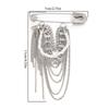 Imitation Pearl Accents Safety Pin Chain Brooch Punk Style Suit Accessory  Fashion Runway Styling