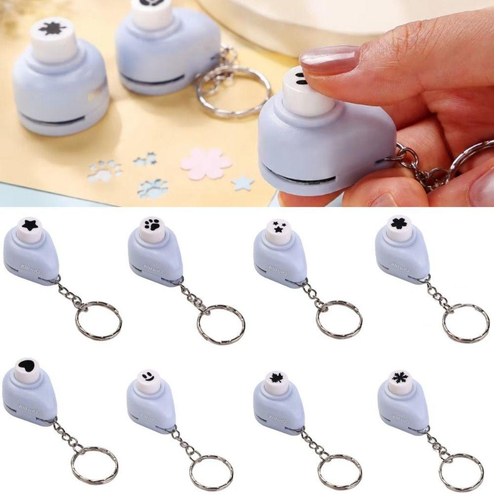 Mini Stamp Cutter with Keychain Embossing Machine DIY Tools Stamp Hole Puncher Card Making
