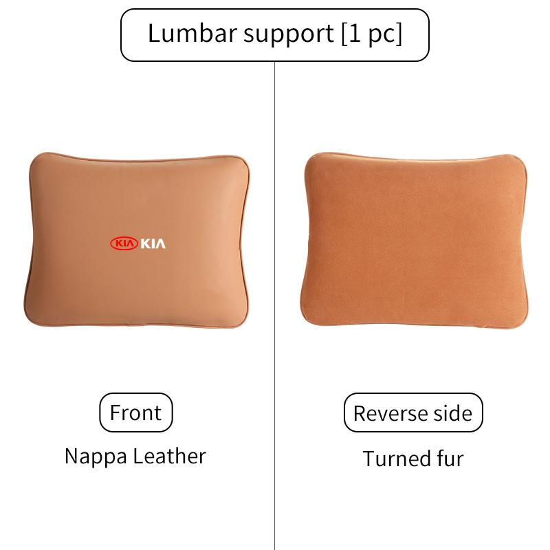 BBEI1 For KIA Car Logo Headrest Pillow Lumbar Neck Protective Cushion Accessories Cerato Soul Venga Forte Spectra Sedona Niro Cadenza