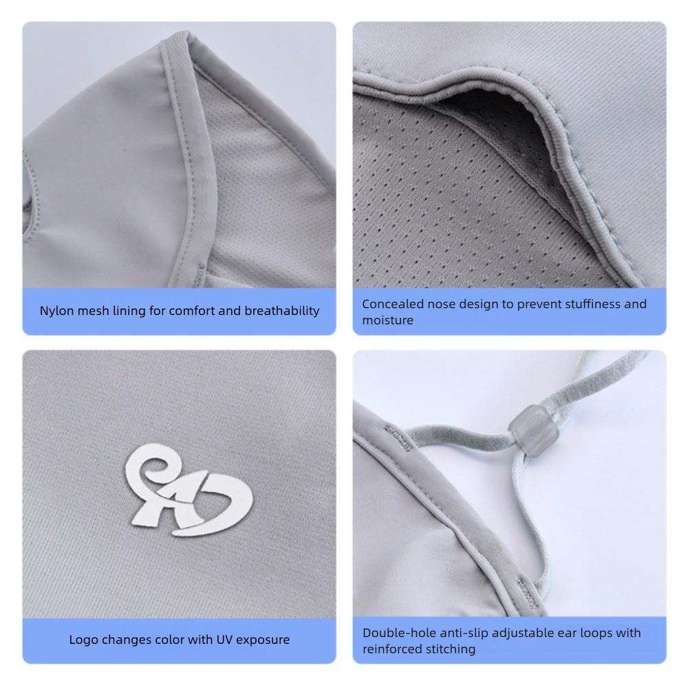 Elastic Ice Silk Mask Breathable Sunscreen Mask Fashion Full Face Mask  Women