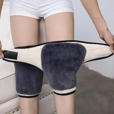 1 Paar Anti-Rutsch-Knieschutz, nahtlose Knieschützer, verdicktes Kniepolster, Herbst-Winter-Knie-Warmabdeckung