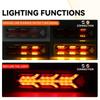 Reverse Signal Lamp LED Rear Brake Light Fishbone Shape Fit for 12V-24V Lorries, Trucks, Trailers ABS Car Truck Tail Light