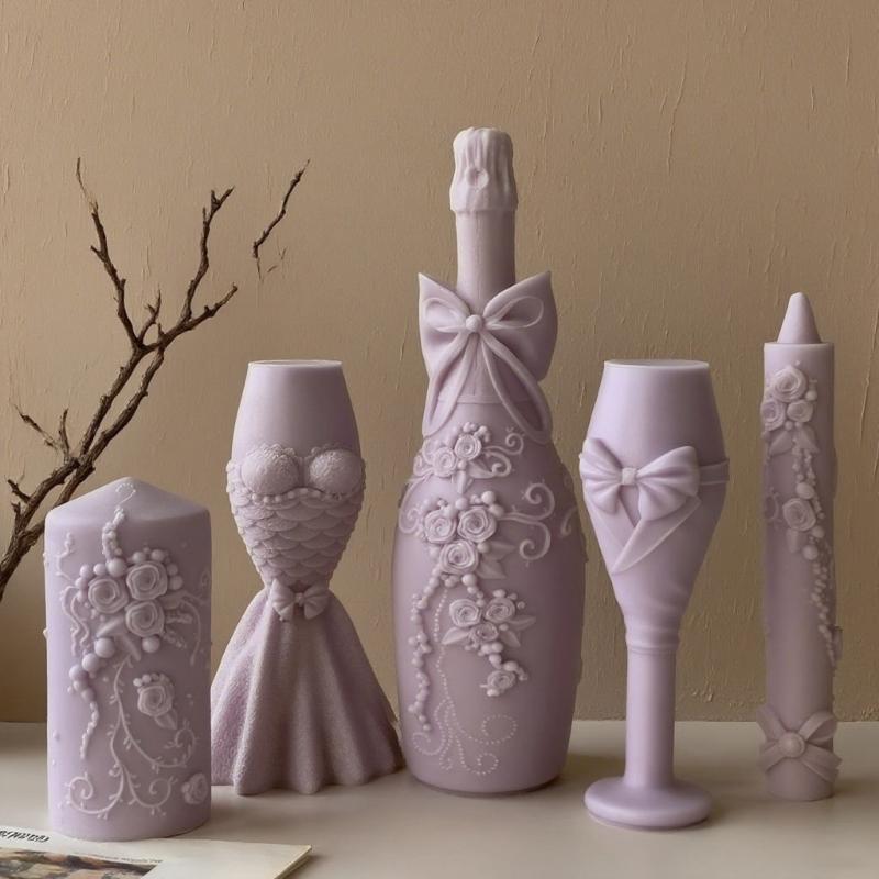 Hochzeitsthema Kerze Silikonform Hitzebeständige Säulenkerze Silikonform Zum Kerzen Seife Schokolade Backen