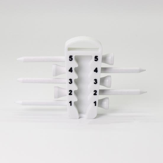Golf Tee Height Adjuster 5 Settings Precision Tee Elevator Height Setter Consistent Multi-functional Tee Holder with 5 Tees