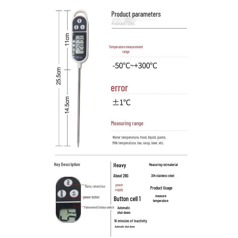 Dual Probe Digital Food Thermometer 2-Pack