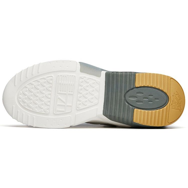 New Anta Rubik's Cube Cushioning Anti Slip And Wear Resistant Low Top Chunky Sneakers White Gray Black 112148808-4