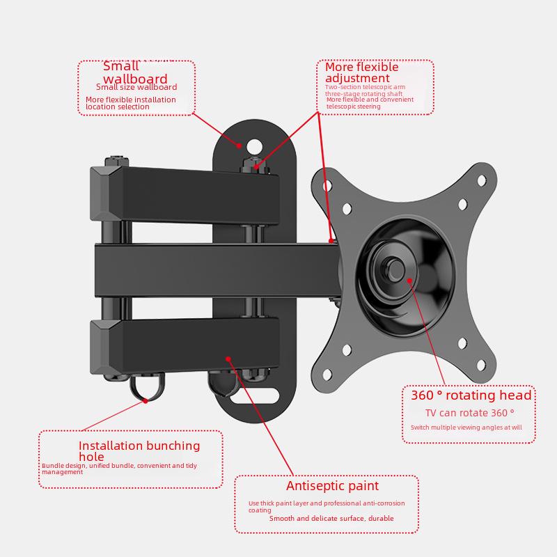 Universeller, drehbarer LCD-Monitor- und TV-Ständer zur Wandmontage