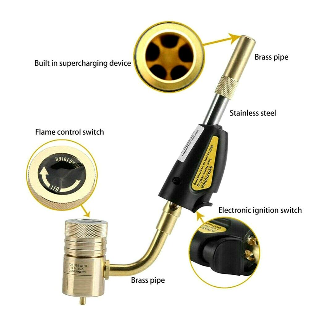 Gases Self Ignition Torch Tips Mini Self-Lighting Brazing Soldering Propane Welding Plumbing Tool