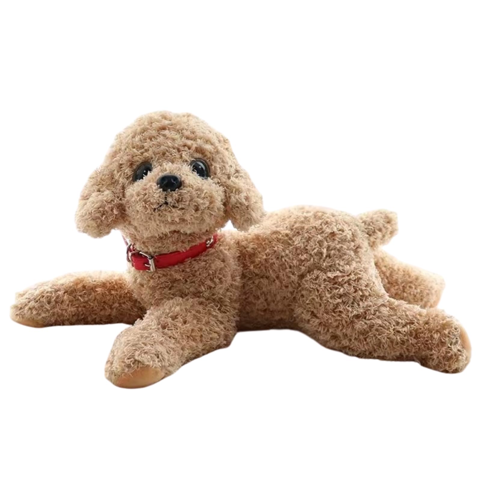 

Avidora Toy Poodle Plush Dog Body Realistic Large Stuffed Light Brown Pillow, Poodle, Animal, Handmade,