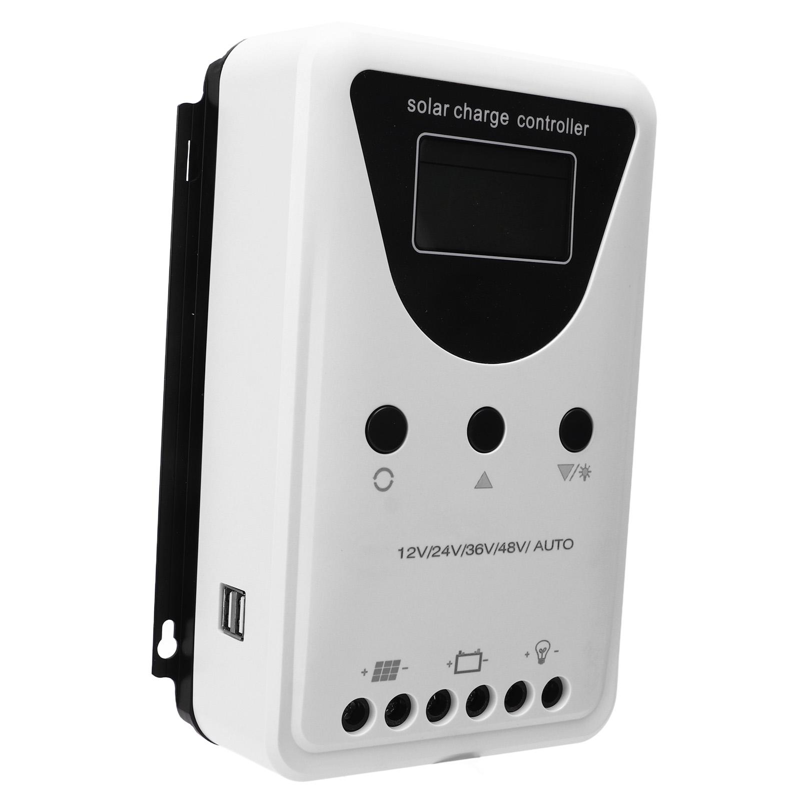 12В 24В 36В 48В ШИМ Солнечный ФВ контроллер с ЖК-дисплеем и двумя USB-портами Контроллер заряда от солнечной энергии 100А