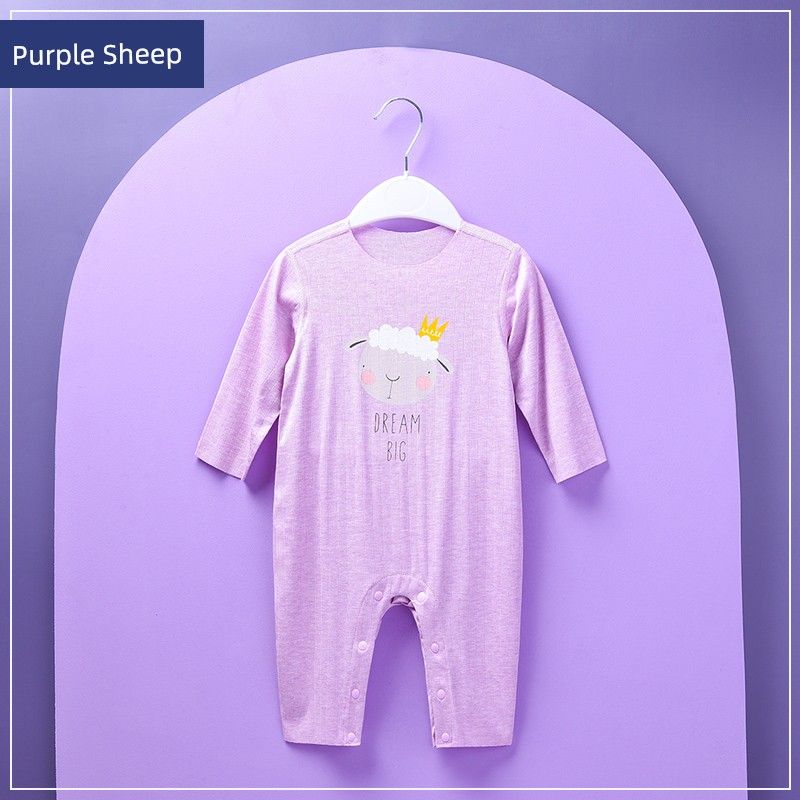 Modal Spring and Autumn Boneless Air Conditioning Baby Jumpsuit