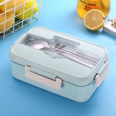 Mikrowellen-Lunchbox, Weizenstroh, Geschirr, Lebensmittelaufbewahrungsbehälter, Schule, Büro, tragbare Bento-Box