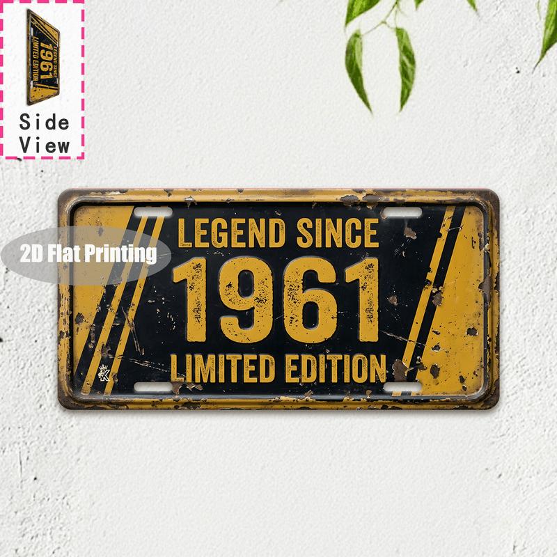 Vintage Distressed City Coordinate Mountain Year Slogan License Plate Metal Tin Sign Retro Wall Decor For Bar Cafe Home Garden