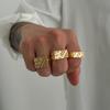 Hip-Hop High-End Geometric Ring Men's Trendy Fashion Personality Set Ring Hot-Selling Men's Jewelry
