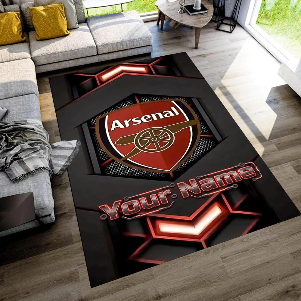 Arsenal F.c. Customize Text Area Rug Suitable for Dormitory Living Rooms Balcony Bedrooms Antislip Carpet Office home decor