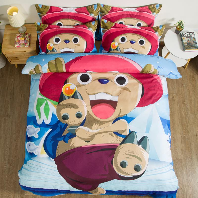 Australian Cotton Anime Cartoon Print Duvet Cover, Double Size for Dormitory Boys, 1.5m Brushed Fabric