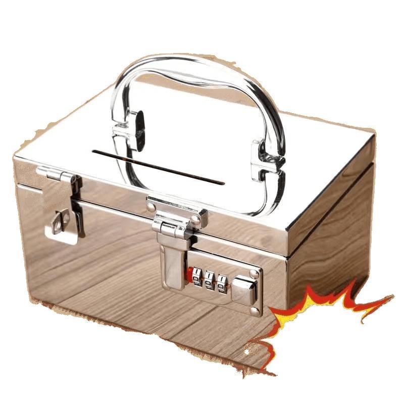 Extra Thick 304 Stainless Steel Password Money Bank Safe