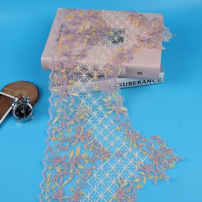 Pizzo in Tessuto Mesh Ricamato Multicolore Ricamato Accessori Abbigliamento da Donna Polsini Gonna Scollatura Accessori Abbigliamento