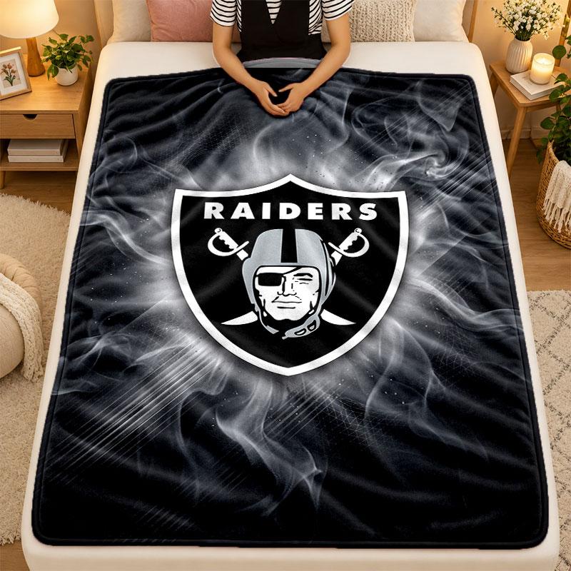 Flannel BlanketLas Vegas Raiders Warm Soft Throw Blanket for Indoor Sofa Bed Living Room Use