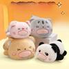 Cat Panda Pig Plushie Toy Cute Cotton Filling Kids Playtime Bedroom Decoration