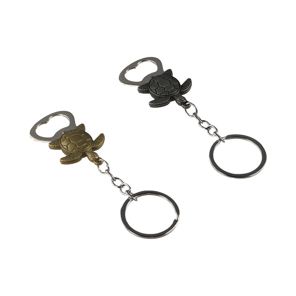 

Frog Wolf Metal Lion Keyring Hanging Pendant Beer Opener Keychain Turtle Bottle Opener Men Boy Tortoise bronze
