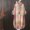 Women's Plaid Cotton Shirt Chic Women Blouse Elegant and Youth Women's Blouses New in External Clothes Korean Style