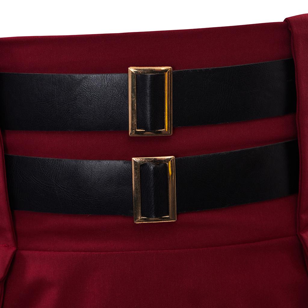 2024 Damen Viktorianischer Gothic Punk A-Linienrock mit hohem Bund