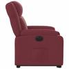 Electric Recliner Chair with Rising Function Burgundy Fabric