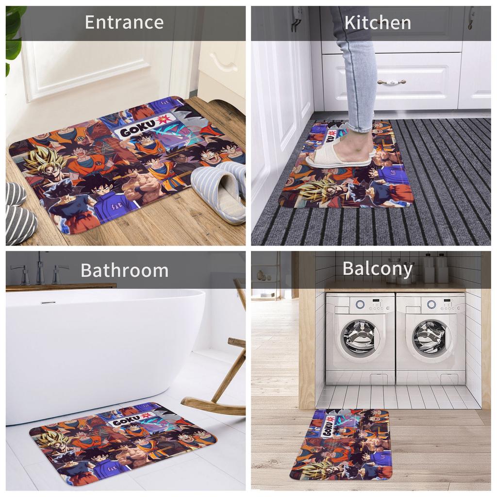 Goku Anime Dragon Ball Doormat Mat Anti-Slip  Kitchen Bathroom Toilet Rug Carpet 40*60cm