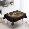 Eid Mubarak Home Decoration Tablecloth Islamic Mosque Muslim Decoration Tablecloth Waterproof and Anti-fouling