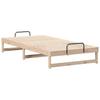 Brown Bed Frame 100 x 200 cm Solid Pine Wood