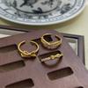Medieval Vintage Micro-Inlaid Zircon Bow Open Ring Women'S Retro Light Luxury Niche High-End Index Finger Ring