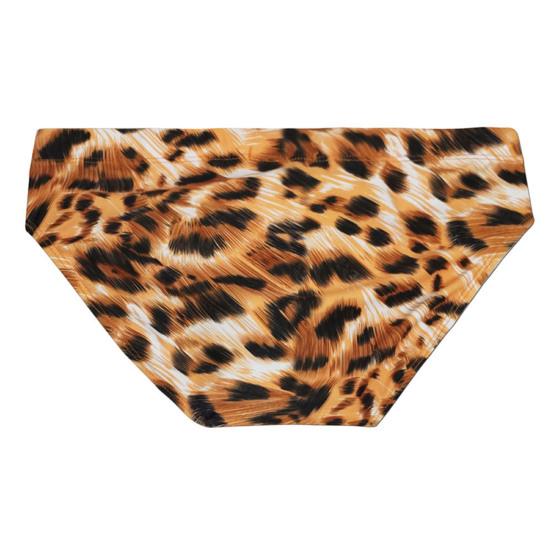 Men Swimming Briefs Low-rise Tiger Print Swim Trunks Slim Fit Swim Briefs