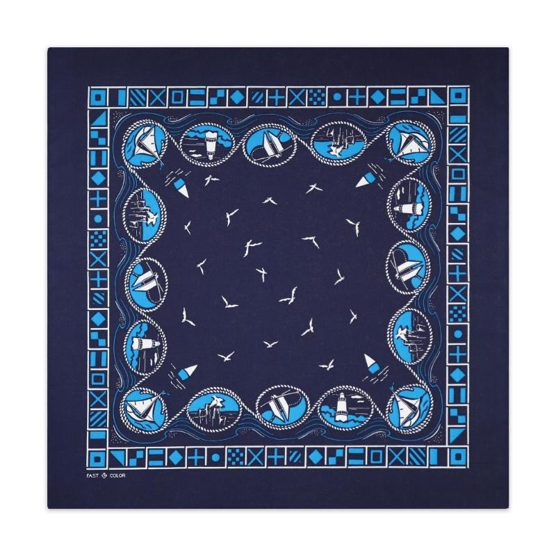 Contemporary Cotton Bandana Scarf Smooth Surfaces Friendly Multipurpose Accessory For Outdoor Occasions