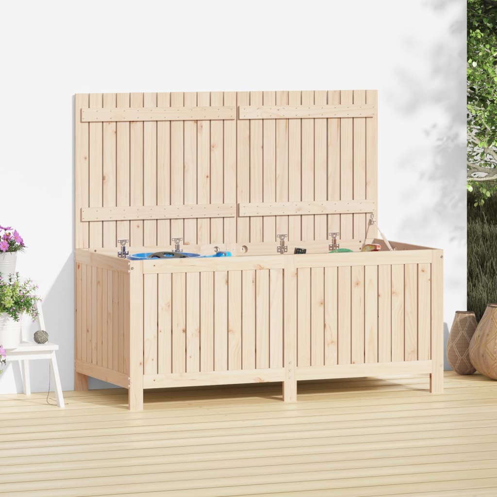 Vidaxl Skrzynia Ogrodowa, 147X68X64 Cm, Lite Drewno Sosnowe