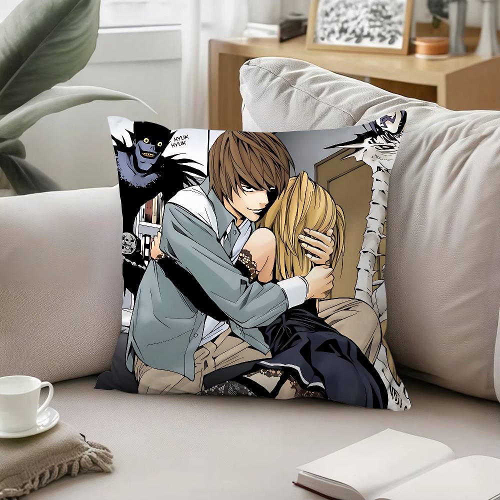 Coole H-Death Note Kissenbezug Kissenhülle Weich Niedlich Dekokissenbezug Für Auto Sofa Kissenbezug Polyester Mit Reißverschluss